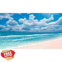 Riivvdise Beach Tank Background 24×16″ Blue