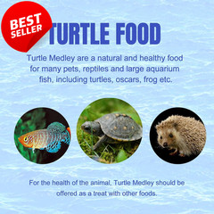 2 Pack Aquatic Turtle Food Medley Mealworms Shrimp Fish High Protein 3.7 oz – US