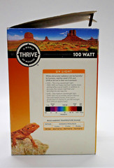 Reptile Pet Desert Basking Dome and Bulb Set Thrive A World of Wonder 100 Watt