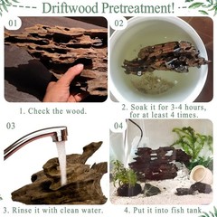 Hamiledyi Natural Driftwood for Aquarium Decor Sinkable Reptile Wood Branches…