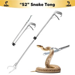 52″ Snake Reptile Tongs Stick Catcher & Bite Proof Goves & Bags Handling Tools