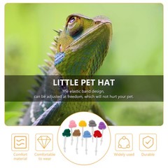 8Pcs Knitted Reptile Mini Hats Adorable Snake Lizard Wearing Adjustable Hats