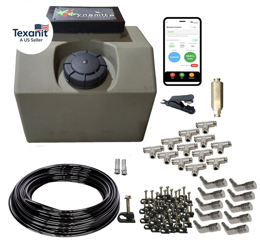 10 Gallon Mosquito Misting System Wi-Fi/Bluetooth App & 10 Nozzle Kit