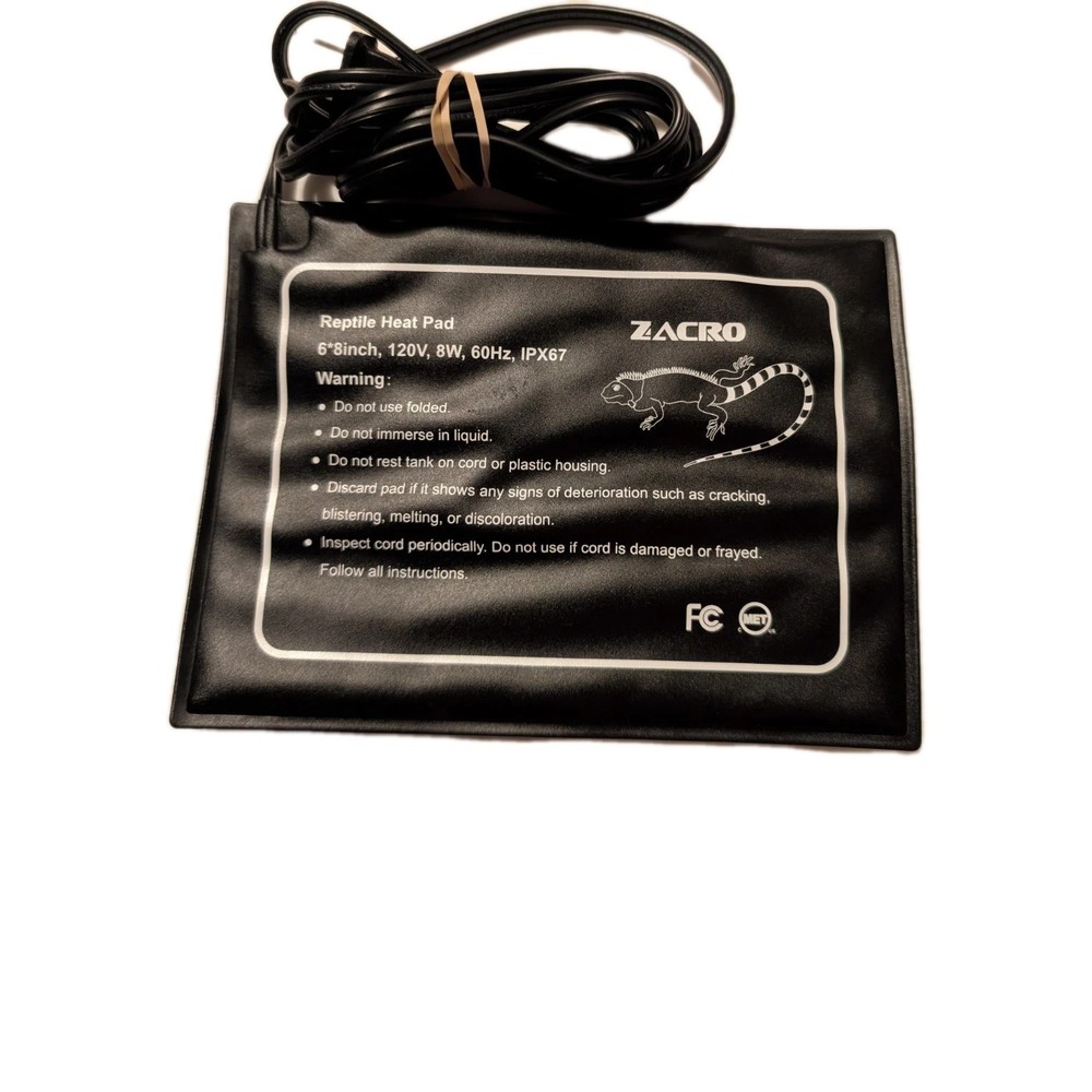 Zacro Reptile Heat Pad – Under Tank Heater for 10-20gal Tank 6 x 8in