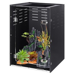 16x16x24 PVC Reptile Enclosure Front Opening Arboreal Terrarium Lock