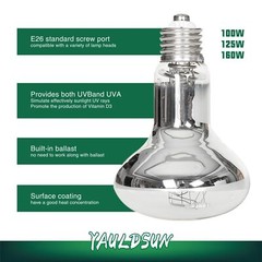 125w Uvb Uva Reptile Basking Heat Light Bulbs Uv Sun Lamp For Bearded Dragon Liz