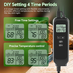 5.5 Inch Reptile Heat Lamp Fixture with Thermostat and Timer,Reptile Light Fixtu