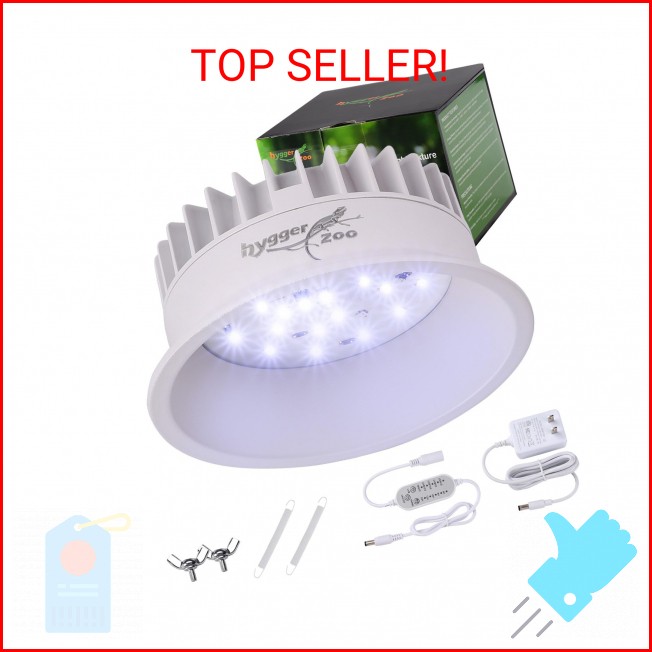 UVB Light for Reptiles, UVA UVB Reptile Light Fixture with Timer LED UVB Bulb fo