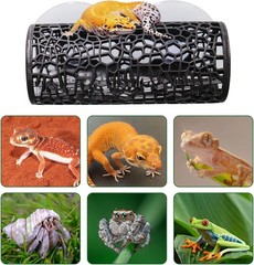 2 Pack Reptile Hide W/ Suction Cups Hollowed-Out Hideout & Caves Hermit Crabs