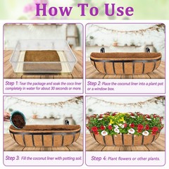 Halatool 30 Inch Coconut Liners for Planters (2 Pack) – Natural Coco Fiber