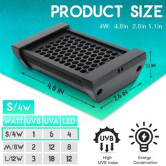 Dimmable LED Reptile UVB Lamp, 8000 Hours UVB Duration for Much Longer Lifesp…