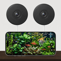 2 Pack 2K Pet Camera for Aquarium, Reptile & Bird Feeder, No Drill Window Securi