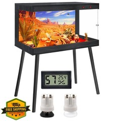 Royxen Bearded Dragon Tank Black 31 Gallon 24x16x16