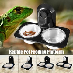 Reptiles Pet Feeding Platform Lizard Gecko Suction Cup Feed Bowl Food Container.