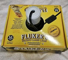 FLUKER’S DELUXE Clamp Lamp with for Reptiles Black, 5.5-In. NEW