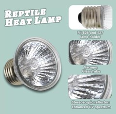 2) 4 Packs 50W UVA UVB Reptile Light Bulbs Heat Lamp Bulbs for Reptiles 8 Total