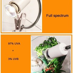 Reptile Lamp Pet Heat Lamp Bulb Turtle Basking Light Bulbs 75W UVA+UVB 3.0