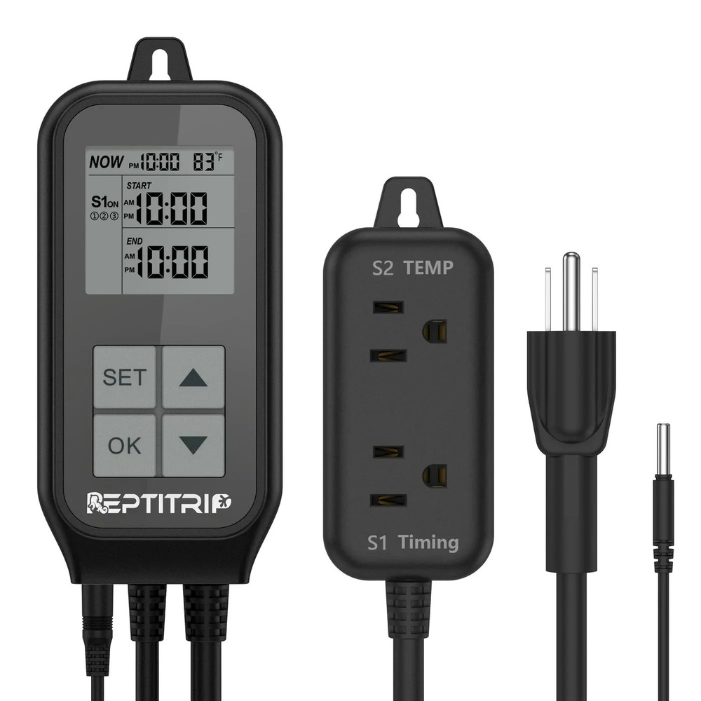 REPTITRIP Reptile Thermostat, Light Timer for Temperature and Lighting Contro…