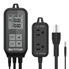 REPTITRIP Reptile Thermostat, Light Timer for Temperature and Lighting Contro…