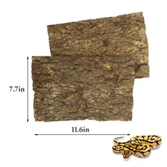 BNOSDM 2PCS Cork Bark Background,11.8″ x 7.9″ Natural Reptile Terrarium Backd…