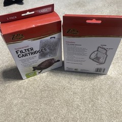 Zilla Reptile Pet Terrarium Water Filter Replacement Cartridge Large, 3-Pack