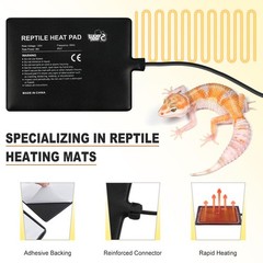 Reptile Heat Pad 6×8 Inch 8W Under Tank Terrarium Heating Mat Turtle Lizard