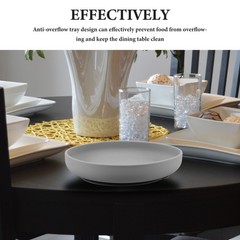 Stable Silicone Plate Elderly Feeding Plate Leakproof Food Eating