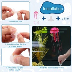 Glowing Fish Tank Decorations Plants, 5 pcs Glow Aquarium Decoration Plants K…