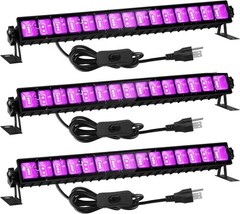 3 Pack IP66 Waterproof 36W LED Black Light 3 Count (Pack of 1), Blacklight