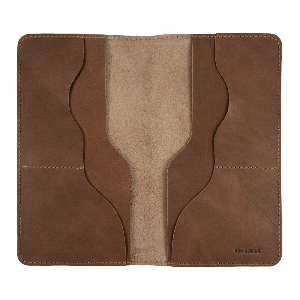 Hide & Drink, Large Wallet Handmade from Full Grain Leather (Single Malt Maho…