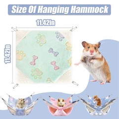 4 Pcs of Rat Hammocks Small Animal Hammock Rat Hanging Bed Guinea Pig Hammock…