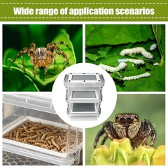 Mealworm Breeding Kit For Reptiles, Birds, And Pets 3-Layer Silkworm Feeder Box