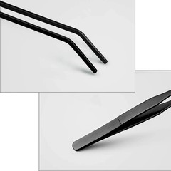 2PCS Aquarium Tweezers Stainless Steel Straight and Curved Tweezers Set Long …