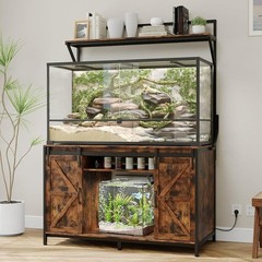 Reptile Tank Stand 40 to 120 Gallon Terrarium W/ Storage Power Outlets New