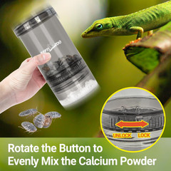 Reptile Cricket Calcium Powder Mixer, Cricket Keeper Shaker for Bearded Dragon G