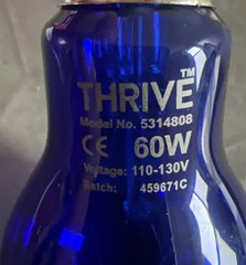 Thrive Reptile Daytime Blue Heat Bulb 60W Model No. 5314808 EUC Used Once! 🍀