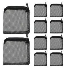 10Pcs Media Bags for Aquarium Fine Mesh Bag 4″ x 4″ with Plastic Zipper, Reus…