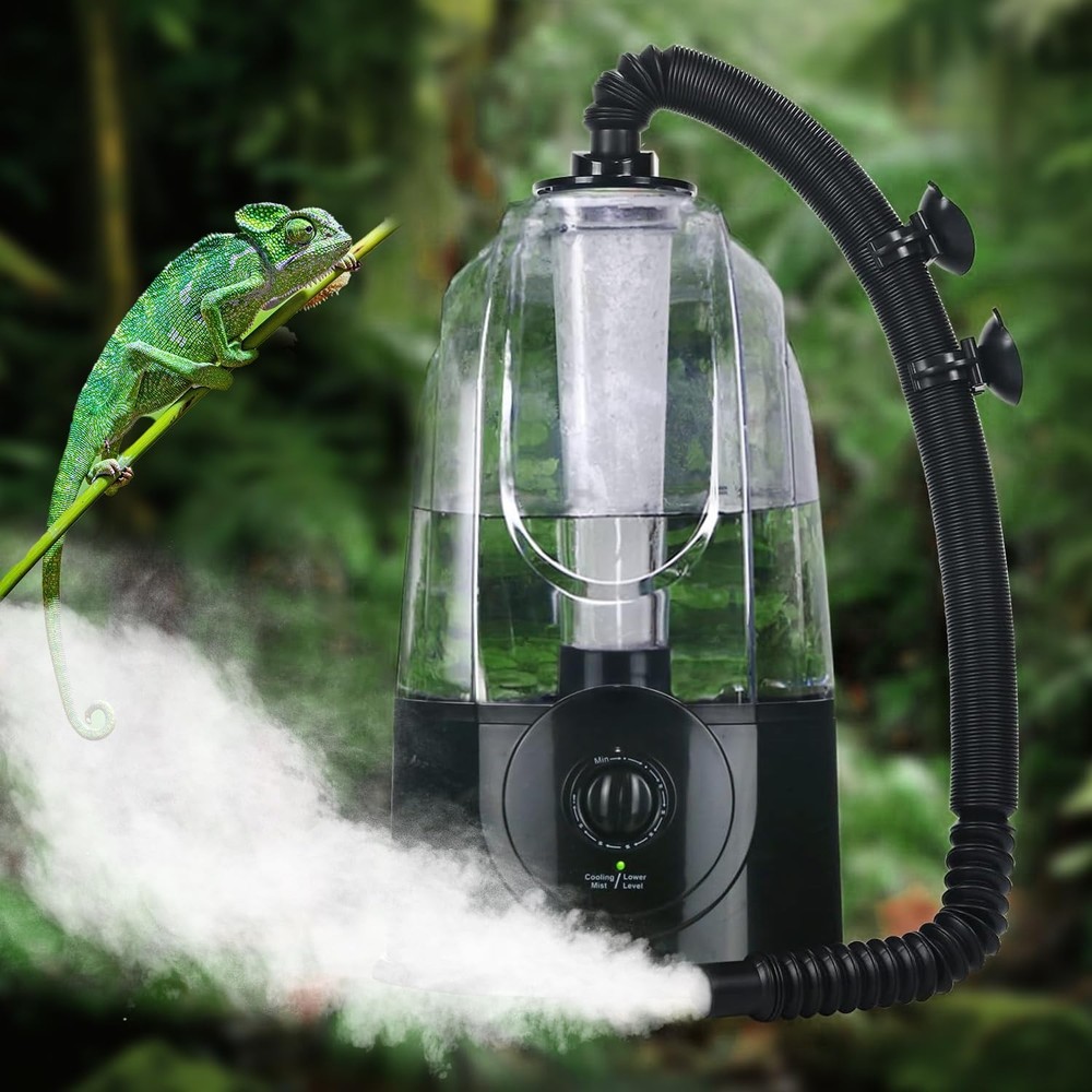 Coospider 3.8L Reptile Fogger Mister, Quiet Reptile Humidifier for Reptiles T…