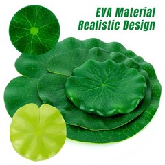 RAINFLOW 18PCS Lily Pads for Ponds Artificial Pond Plants Floating Flowers fo…