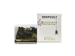 Acrylic Terrarium for Reptiles – Stackable Clear Herpcult 4″ x 3″ x 2.5″