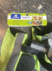 TOP PAW Green & Gray Reflective Waterproof Dog Boots (XL) (NEW)