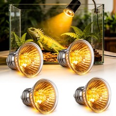 4 PCS 50W UVA UVB Reptile Light Bulb Heat Lamp E26 Amphibian Tanks Terrariums