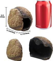 Reptile Tank Accessories – Resin Magnetic Rock Hideout Hermit Crabs & Small