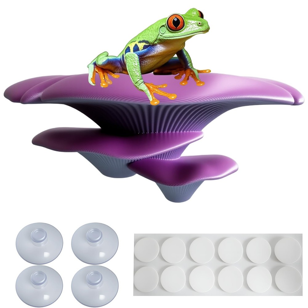Mushroom Decor for Reptile Tank, Fish Tank, Pet-Safe Bearded Dragon Tank Acce…