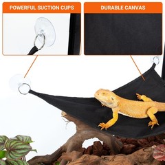 2-in-1 Reptile Heating Hammock, Heating Pad, Dimming Controller, Lizard.