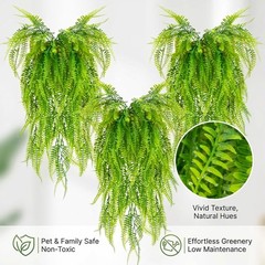 3PCS Artificial Terrarium Plants Lifelike Reptile Habitat Vines Fake Hanging