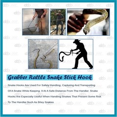 Lot Of 3 Pieces Snake Hooks All Metal Handle – 30″