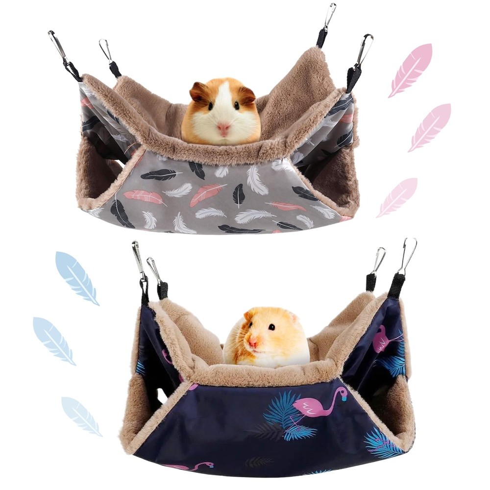 2 Pieces Guinea Pig Rat Ferret Hammocks and Warm Beds for Small Animals Pet, …