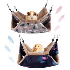 2 Pieces Guinea Pig Rat Ferret Hammocks and Warm Beds for Small Animals Pet, …