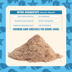 All Natural Premium Hermit Crab Sand Substrate, Sand Mixture with Coconut Fiber,